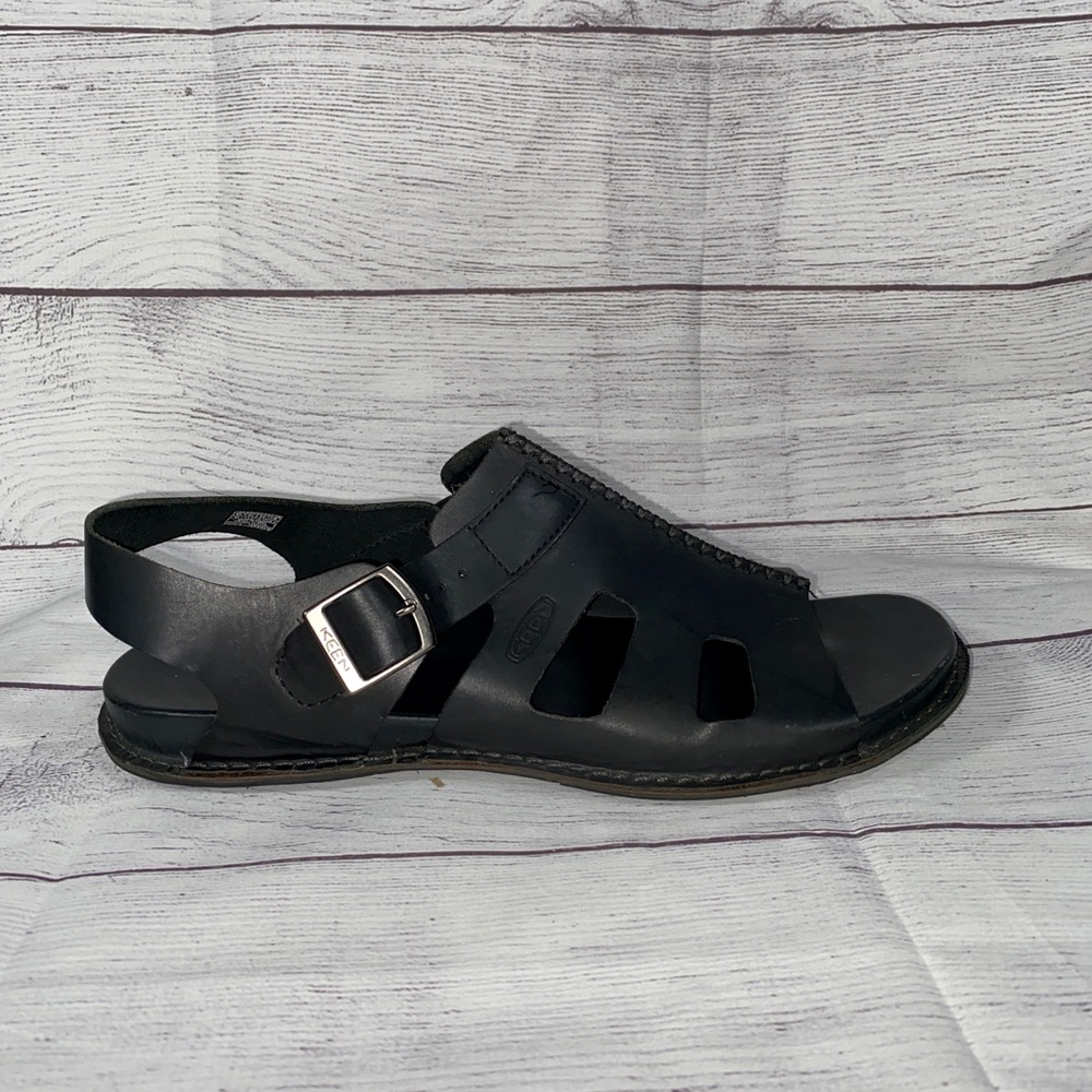 Keen Alman Men Leather Sandal Black Size 11.5